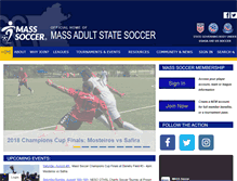 Tablet Screenshot of mass-soccer.org